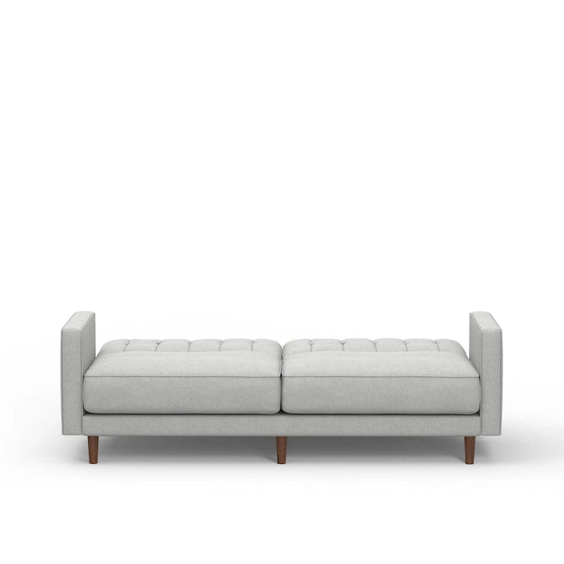 81.5" Convertible Sleeper Sofa | Tufted Fabric, Tapered Wood Legs, Mid-Century Style