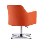 Fauteuil d'appoint pivotant en similicuir à hauteur réglable | Piètement chromé | Capacité de 113 kg
