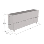 Buffet moderne de 75 po au fini mat | Grand espace de rangement | Fabrication européenne, livré à plat
