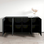 Buffet moderne de 75 po au fini mat | Grand espace de rangement | Fabrication européenne, livré à plat