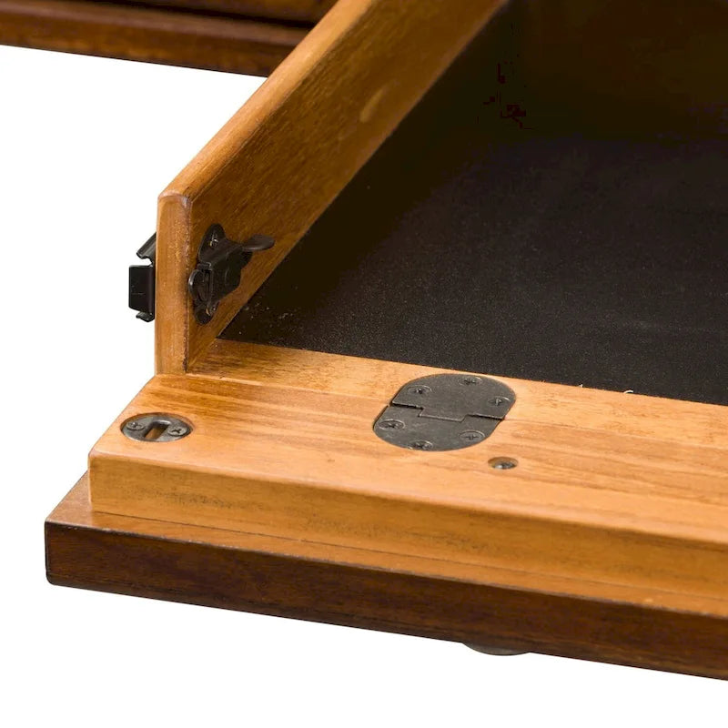 Bureau de 56" avec 3 tiroirs et tablette coulissante pour clavier | Base industrielle en métal | Brun