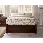 Lit plateforme King avec lit gigogne double XL | Bois massif | Sans sommier tapissier, capacité de 363 kg