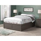 Lit plateforme King avec lit gigogne double XL | Bois massif | Sans sommier tapissier, capacité de 363 kg