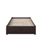 Lit plateforme King avec lit gigogne double XL | Bois massif | Sans sommier tapissier, capacité de 363 kg