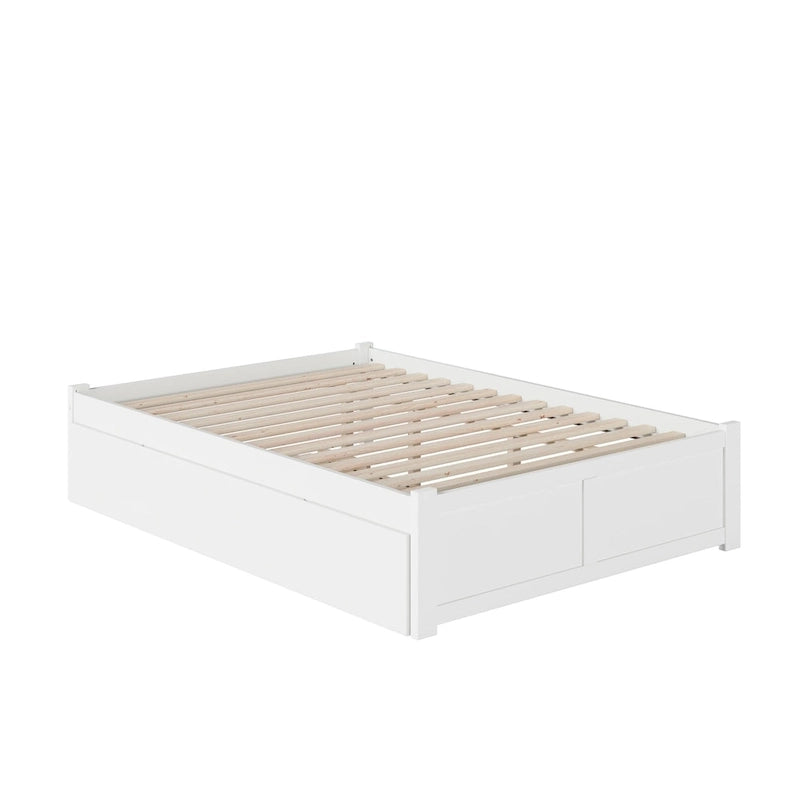 Lit plateforme King avec lit gigogne double XL | Bois massif | Sans sommier tapissier, capacité de 363 kg