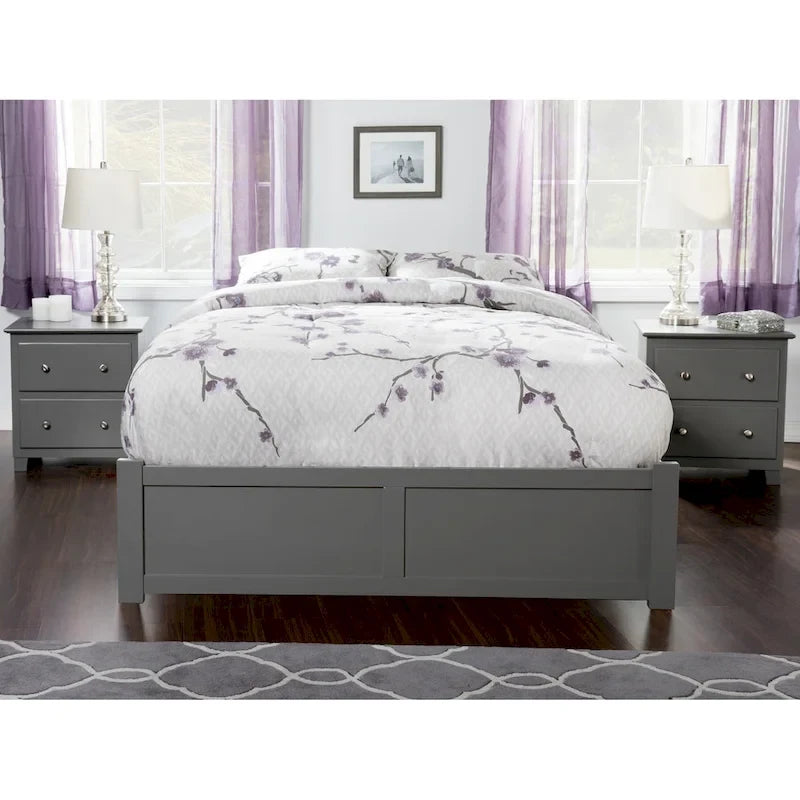 Lit plateforme King avec lit gigogne double XL | Bois massif | Sans sommier tapissier, capacité de 363 kg