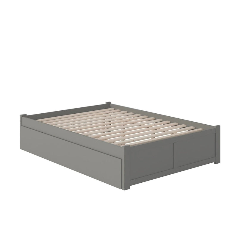 Lit plateforme King avec lit gigogne double XL | Bois massif | Sans sommier tapissier, capacité de 363 kg