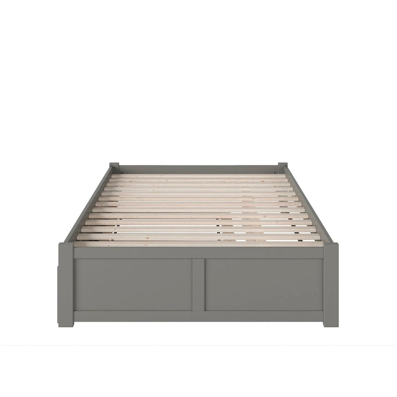 Lit plateforme King avec lit gigogne double XL | Bois massif | Sans sommier tapissier, capacité de 363 kg