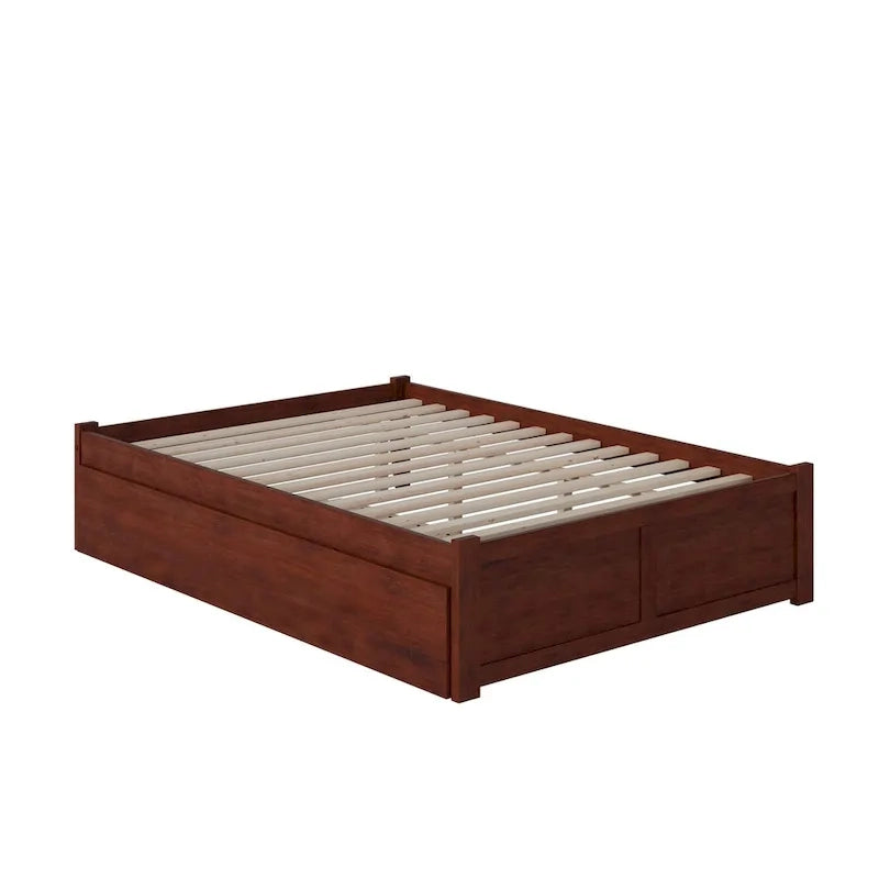 Lit plateforme King avec lit gigogne double XL | Bois massif | Sans sommier tapissier, capacité de 363 kg