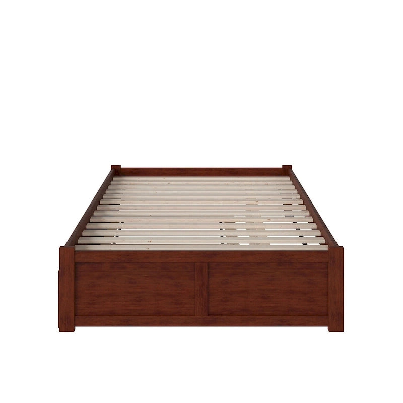 Lit plateforme King avec lit gigogne double XL | Bois massif | Sans sommier tapissier, capacité de 363 kg