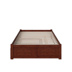Lit plateforme King avec lit gigogne double XL | Bois massif | Sans sommier tapissier, capacité de 363 kg