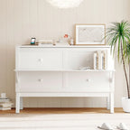 Lit escamotable Queen Size avec bureau, port USB, étagères amovibles de chaque côté