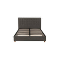 Lit plateforme capitonné | Tête de lit capitonnée carrée | Sans sommier tapissier, capacité de 227 kg