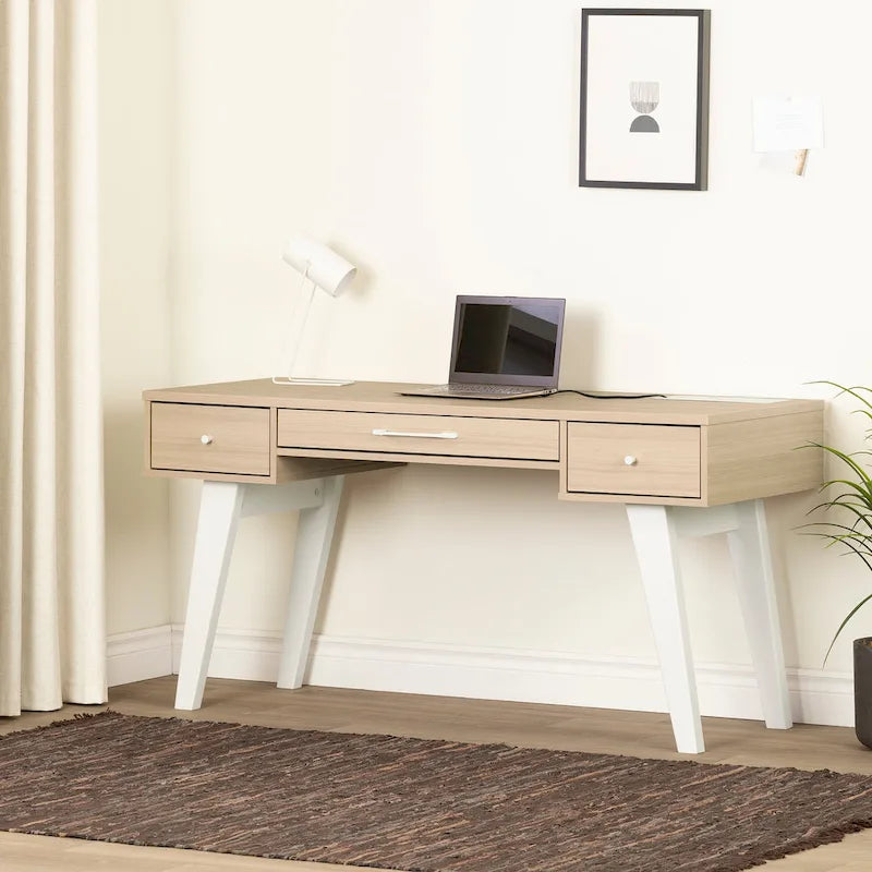 South Shore Helsy Computer Desk with Power Bar