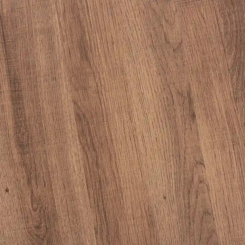 Table basse ronde industrielle | Plateau en bois de noyer marron, piétement entrecroisé en métal noir