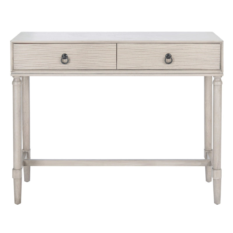 Console 2 tiroirs | Style Campagne Française | Détails sculptés, finition élégante, 91 cm l.