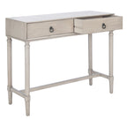 Console 2 tiroirs | Style Campagne Française | Détails sculptés, finition élégante, 91 cm l.