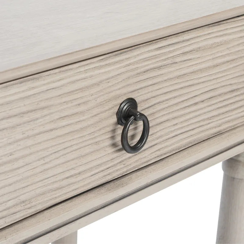 Console 2 tiroirs | Style Campagne Française | Détails sculptés, finition élégante, 91 cm l.