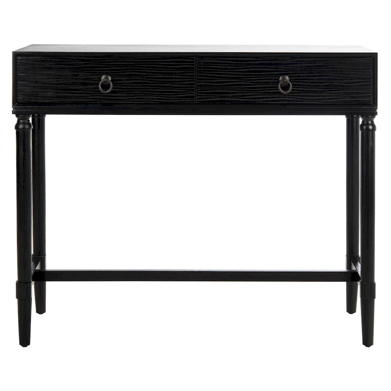 Console 2 tiroirs | Style Campagne Française | Détails sculptés, finition élégante, 91 cm l.