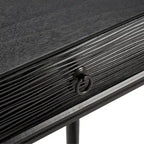 Console 2 tiroirs | Style Campagne Française | Détails sculptés, finition élégante, 91 cm l.