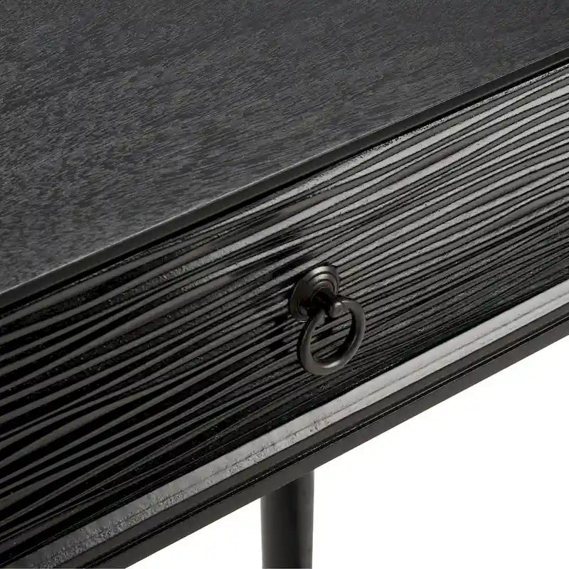 Console 2 tiroirs | Style Campagne Française | Détails sculptés, finition élégante, 91 cm l.