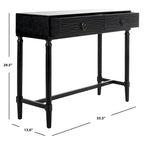 Console 2 tiroirs | Style Campagne Française | Détails sculptés, finition élégante, 91 cm l.
