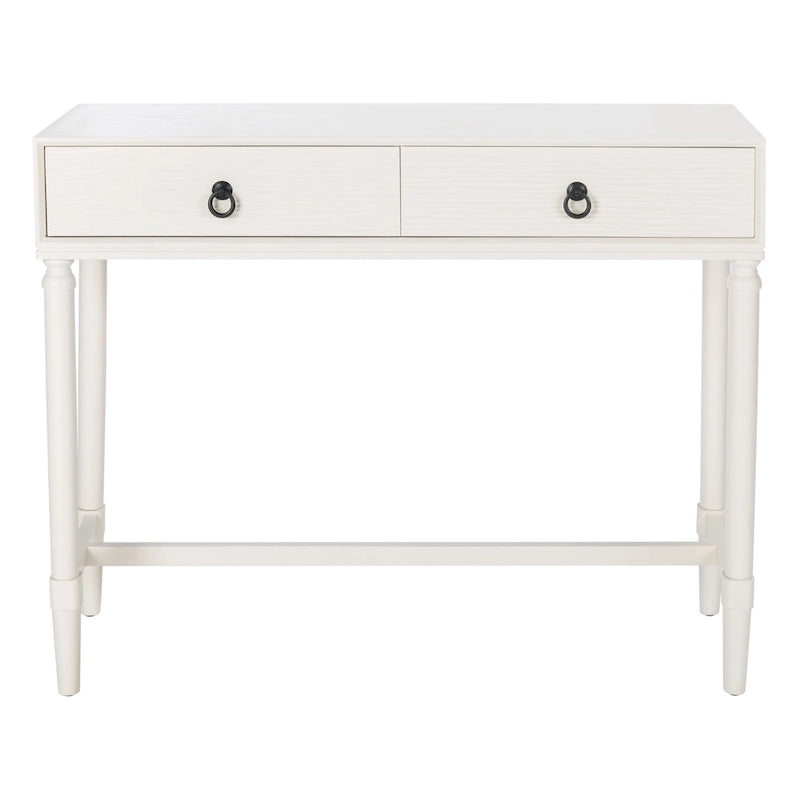 Console 2 tiroirs | Style Campagne Française | Détails sculptés, finition élégante, 91 cm l.