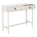 Console 2 tiroirs | Style Campagne Française | Détails sculptés, finition élégante, 91 cm l.