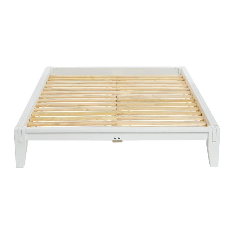 Lit plateforme en bois massif avec assemblage japonais