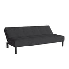 Canapé-lit convertible futon | Tissu texturé capitonné | Cadre en bois massif, 2 positions inclinables