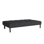 Canapé-lit convertible futon | Tissu texturé capitonné | Cadre en bois massif, 2 positions inclinables