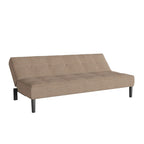 Canapé-lit convertible futon | Tissu texturé capitonné | Cadre en bois massif, 2 positions inclinables