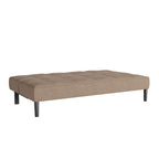 Canapé-lit convertible futon | Tissu texturé capitonné | Cadre en bois massif, 2 positions inclinables