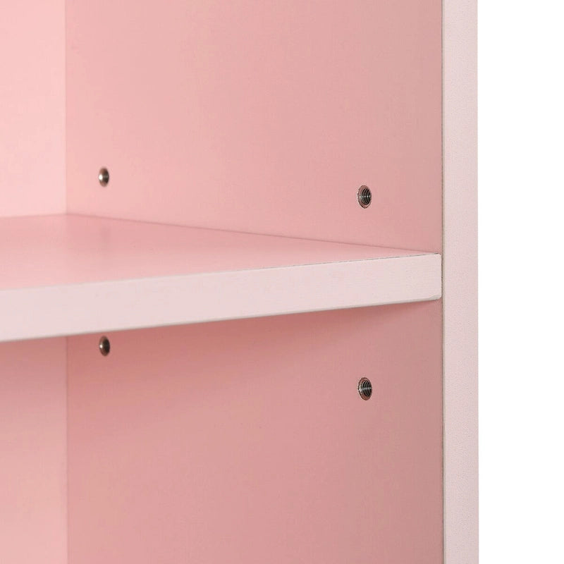 Tour de rangement multimédia à 8 niveaux, meuble de rangement fin pour CD et DVD avec étagères réglables, bibliothèque multi-fonctions à deux étages