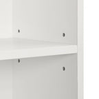 Tour de rangement multimédia à 8 niveaux, meuble de rangement fin pour CD et DVD avec étagères réglables, bibliothèque multi-fonctions à deux étages