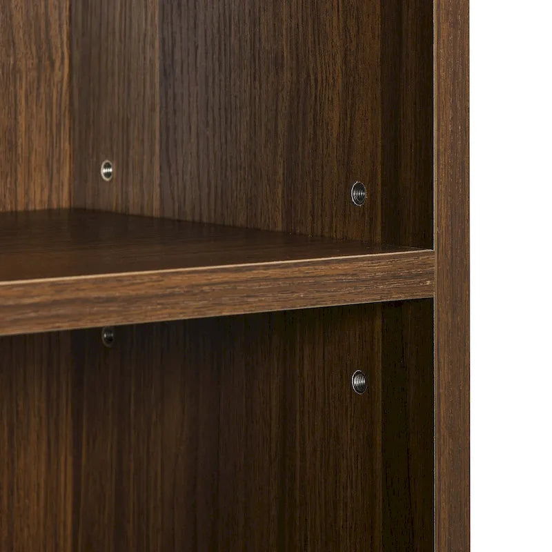 Tour de rangement multimédia à 8 niveaux, meuble de rangement fin pour CD et DVD avec étagères réglables, bibliothèque multi-fonctions à deux étages