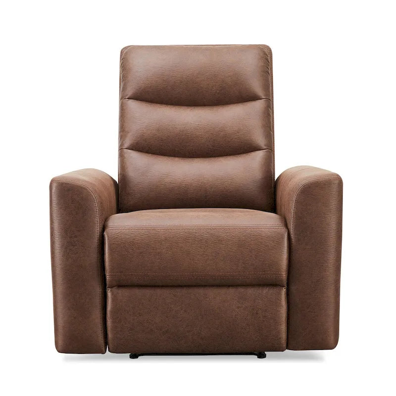Fabric Manual Recliner Chair | Solid Pine Frame | 100% Polyester, 300 lb Capacity