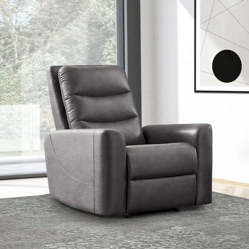Fauteuil inclinable manuel en tissu | Structure en pin massif | 100 % polyester, capacité de 136 kg