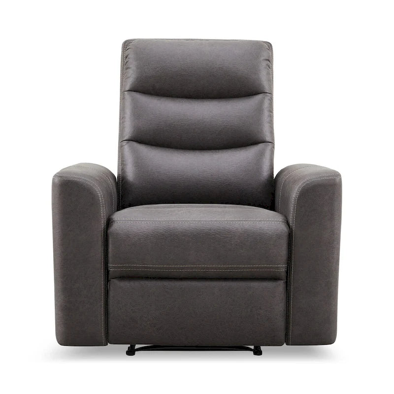 Fauteuil inclinable manuel en tissu | Structure en pin massif | 100 % polyester, capacité de 136 kg