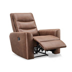 Fauteuil inclinable manuel en tissu | Structure en pin massif | 100 % polyester, capacité de 136 kg