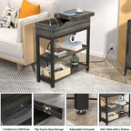 Table d'appoint avec station de recharge - 11P x 23,6L x 24,5H