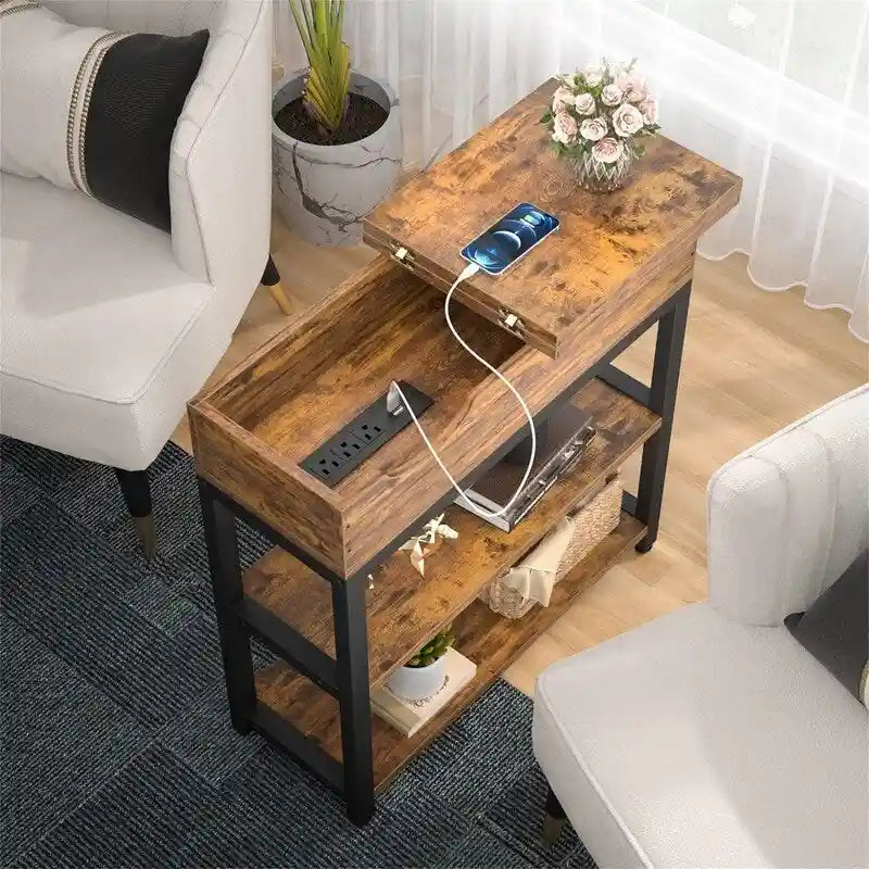 Table d'appoint avec station de recharge - 11P x 23,6L x 24,5H