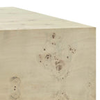 Table basse carrée de 36" en loupe de bois | Structure MDF | Capacité de 200 kg, Aucun assemblage requis