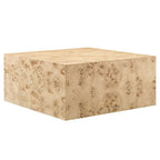 Table basse carrée de 36" en loupe de bois | Structure MDF | Capacité de 200 kg, Aucun assemblage requis