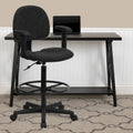 Chaise de bureau à dossier haut en tissu avec accoudoirs (Vérins : 22,5-27H ou 26-30,5H)