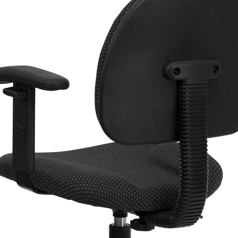 Chaise de bureau à dossier haut en tissu avec accoudoirs (Vérins : 22,5-27H ou 26-30,5H)