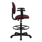 Chaise de bureau à dossier haut en tissu avec accoudoirs (Vérins : 22,5-27H ou 26-30,5H)