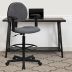 Chaise de bureau à dossier haut en tissu avec accoudoirs (Vérins : 22,5-27H ou 26-30,5H)