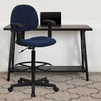 Chaise de bureau à dossier haut en tissu avec accoudoirs (Vérins : 22,5-27H ou 26-30,5H)