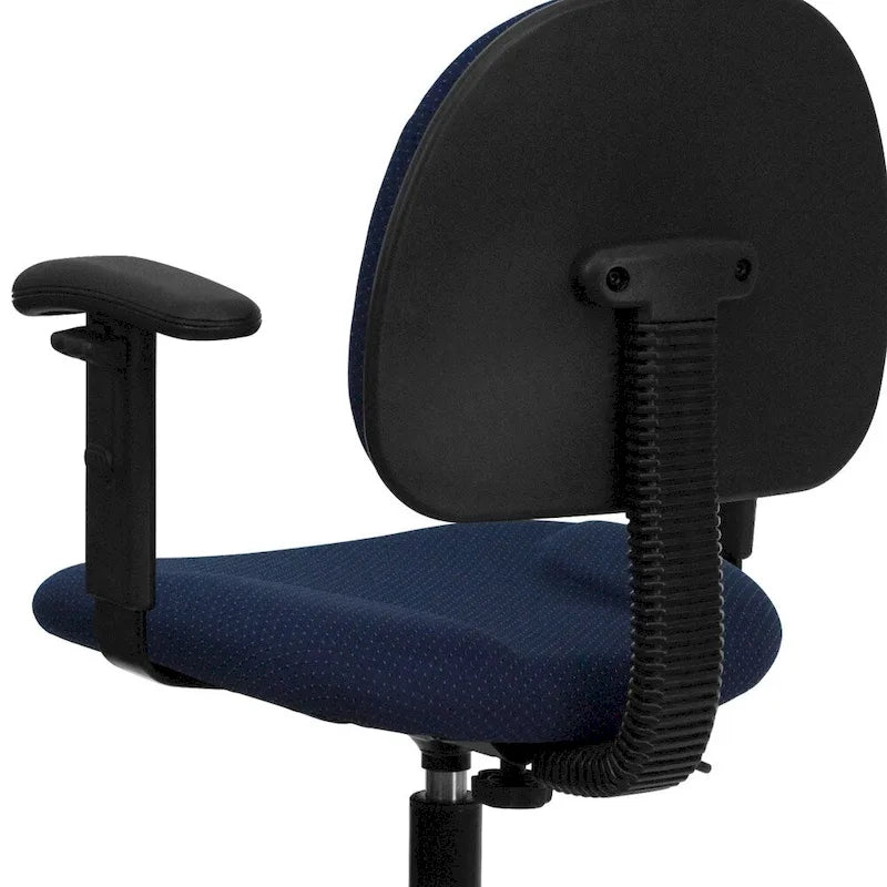 Chaise de bureau à dossier haut en tissu avec accoudoirs (Vérins : 22,5-27H ou 26-30,5H)